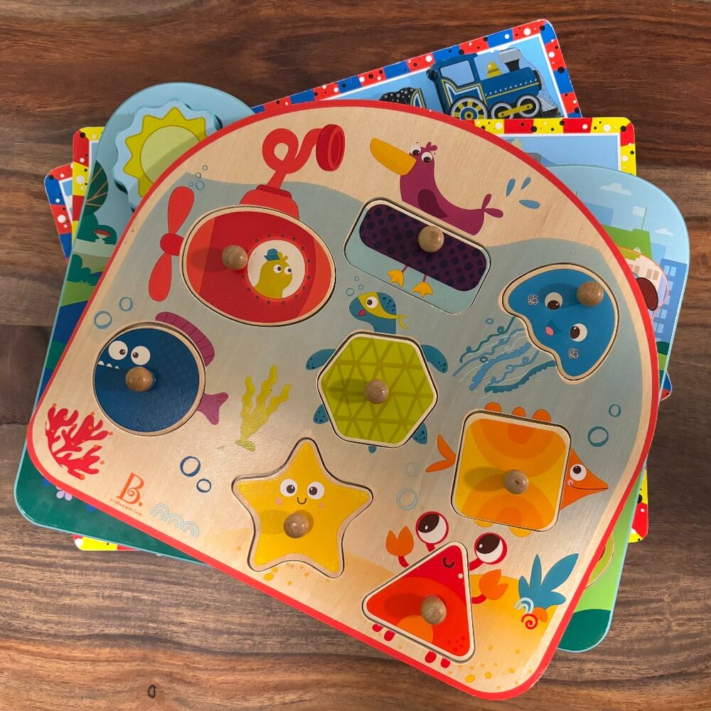 Lot of 4 Toddler Chunky Puzzle Toys